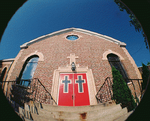 Church steps and doors