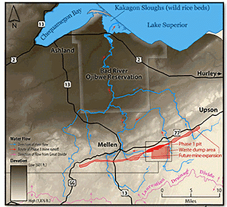 Location of GTAC mine in Penokee Hills, From ImagesAttr