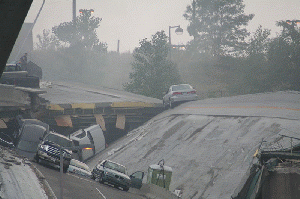 I-35W Bridge Collapse Webster Cars, From ImagesAttr