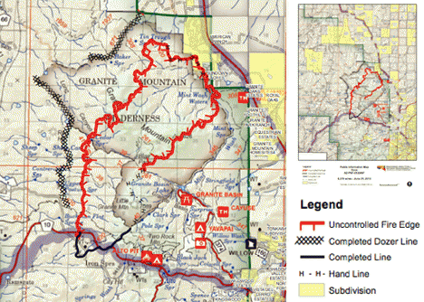 06.21.13 Doce Fire map with the latest perimeter and nearby subdivisions