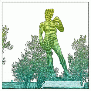 #etchingsapp #horizon #david #michelangelo #trees #fawickpark #malebeauty #art #masterpiece #bronze #sculpture #statue #reproduction #siouxfalls #southdakota, From ImagesAttr