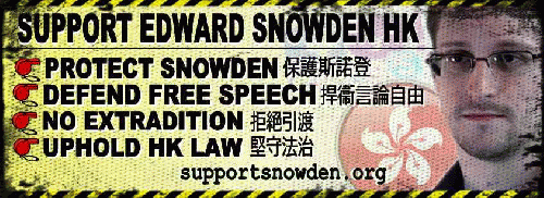 Hong Kong activists are organizing to support Snowden (, From ImagesAttr