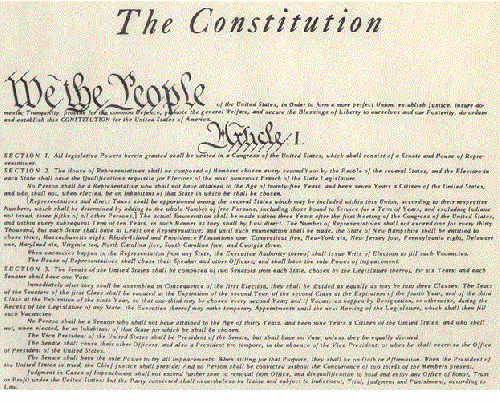 US Constitution New Framework for