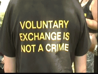 A shirt worn by a protester illegally selling raw milk and lemonade.