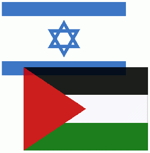 Israeli and Palestinian Flags, From ImagesAttr