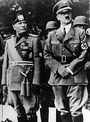 Benito Mussolini and Adolf Hitler