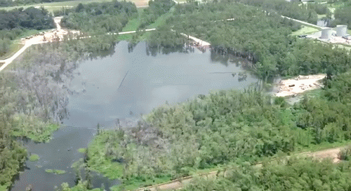 Sinkhole , August 1, 2013 (from flyover video)