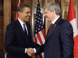 Harper follows Obama lead