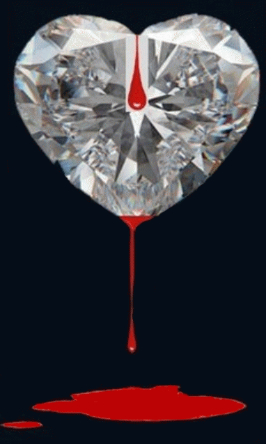 Cut and polished diamonds that fund war crimes are Blood Diamonds, From ImagesAttr
