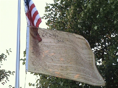 Constitution flag flying at author's home, From ImagesAttr