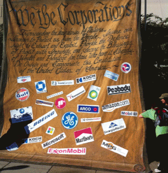 Not these old guard corporations. (image from Occupy Washington DC, 10/11