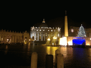 St Peter's Square at night, From ImagesAttr