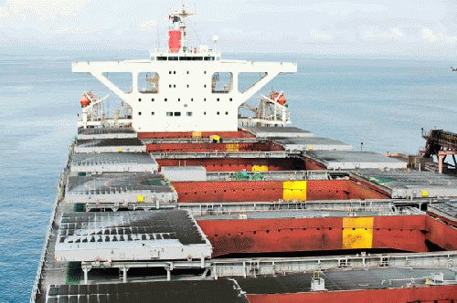 close-up of capesize coal export ship, From ImagesAttr