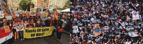 Protests in NYC and London helped bring US war machine to a halt on Syria (, From ImagesAttr
