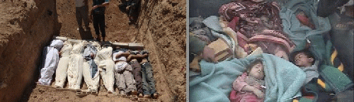 Whether killed by gas or US bombs, victims are equally dead (, From ImagesAttr