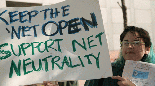 A Pro-Neutrality Demo: The Slogan Says It All, From ImagesAttr