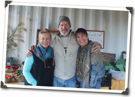 Dulanie (left) and Meryl Ann (right) visit John Wilson 11.09.13