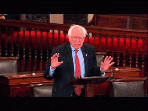 Angry, Disgusted, Frustrated Sen. Bernie Sanders (I-Vt.) discusses the economy on the floor of the Senate., From ImagesAttr