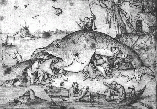 Big Fish Eat Little Fish, by Pieter Bruegel the Elder, From ImagesAttr