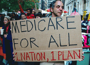 Single Payer Occupy sign