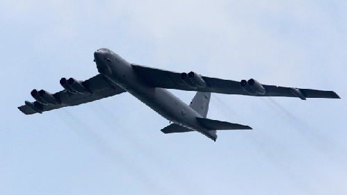 A Boeing B-52 Stratofortress strategic bomber from the United States Air Force, From ImagesAttr