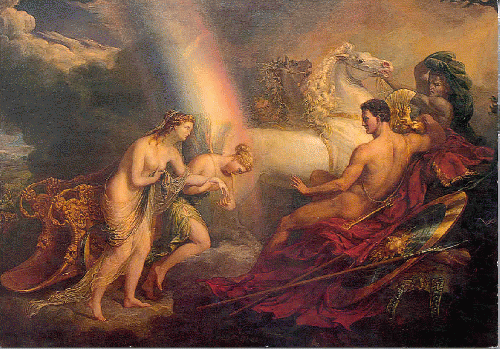 Venus, supported by Iris, complaining to Mars, From ImagesAttr