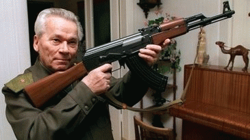 Mikhail Kalashnikov, inventor of assault rifle AK-47, From ImagesAttr
