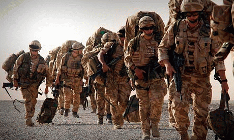 Royal Marines in Helmand province, Afghanistan. British, US and other Nato troops end their frontline role there at the end of 2014., From ImagesAttr