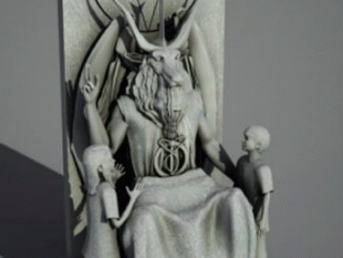 Baphomet, a goat-headed pagan idol, From ImagesAttr