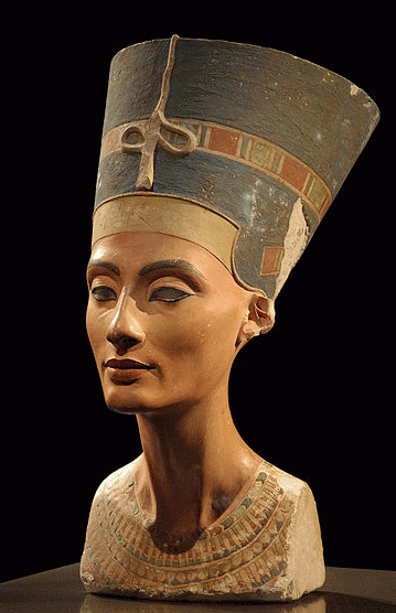 The iconic bust of Nefertiti