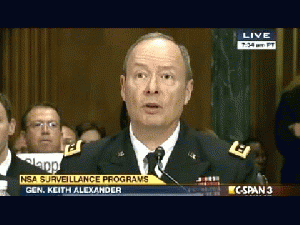 NSA Director Alexander's Statement To Congress General Keith Alexander, Director of the National Security Agency, defends his agency's work, saying it does its best to comply with the laws and rulings of ..., From ImagesAttr