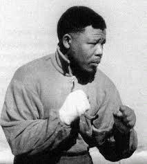 Young Mandela as boxer