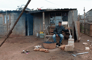 The Shantytown outside of the Allenridge Commuity Center