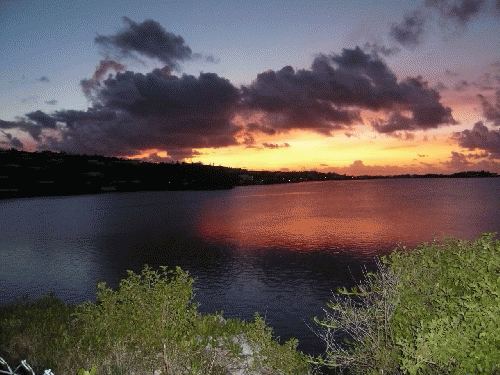 Is part of the beauty of this Bermuda sunset pollution from one or a multitude of sources including vehicle exhaust, fossil fuel consumption, like coal, or scores of other sources, many produced by corporations unwilling to relent?