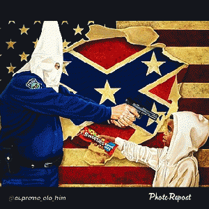 By @supreme_elo_him .Amazingly this piece by Michael #D'Antuono was #Banned by Ebay the same day #George #Zimmerman sold a painting on #Ebay for #100k. #hypocrisy #veritism #realtalk #truth #love #instagood #artporn #painting #rip #trayvon #Martin #racism, From ImagesAttr