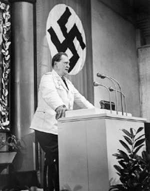 Hermann Goering addressing the Reichstag Hermann Goering addressing the Reichstag