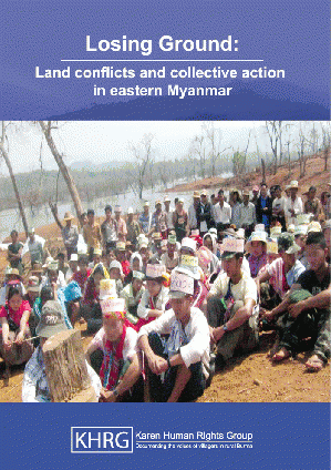This photo was taken on March 12th 2012 and shows over 400 villagers from Shweygin and Kyauk Kyi Townships protesting the Shweygin Dam in Nyaunglebin District/ Eastern Bago Region. [Photo: KHRG]