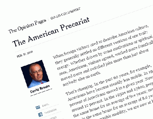 David Brooks, 'The American Precariat', From ImagesAttr