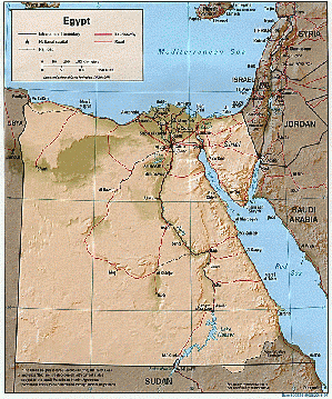 Egypt Map, From ImagesAttr