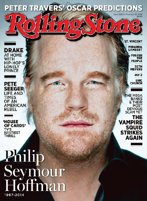 Philip Seymour Hoffman on the cover of Rolling Stone, From ImagesAttr