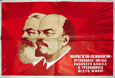 Marx and Lenin Poster
