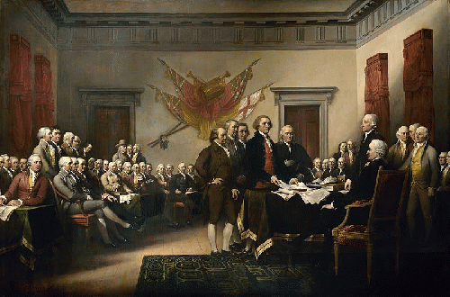 Signing of The Declaration of Independence by John Trumbull, From ImagesAttr