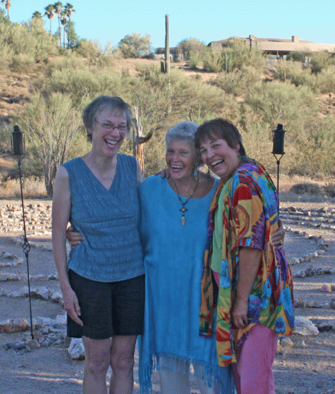 Judith Joyce, Taffy Lanser & Meryl Ann Butler, Lanser Labyrinth, June 2013.