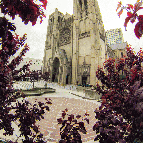 Grace Cathedral's outdoor labyrinth