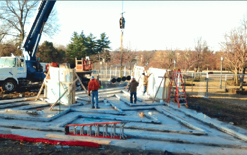 Nelson-Atkins Glass Labyrinth under construction March, 2014.