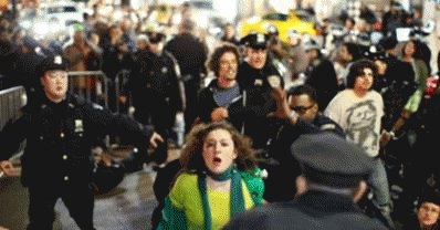 Cecily McMillan assaulted by police at Zuccotti Park in Manhattan in March 2012 to mark the six-month anniversary of the start of Occupy Wall Street., From ImagesAttr