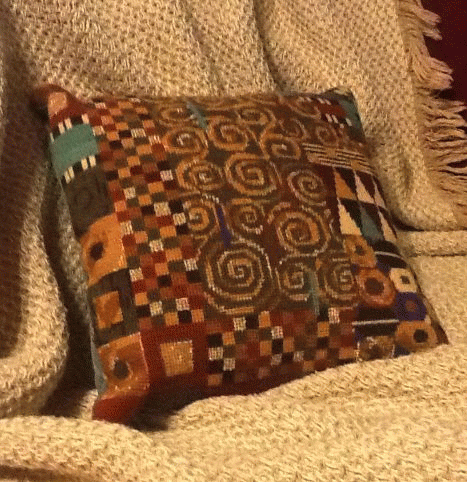 My home-made needlepoint pillow, From ImagesAttr