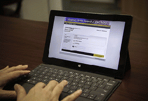 Virginia Ballot on Microsoft Surface Pro Tablet