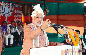 Shri Narendra Modi addressed Addressed Barak Vikas Samavesh. in Silchar, Assam