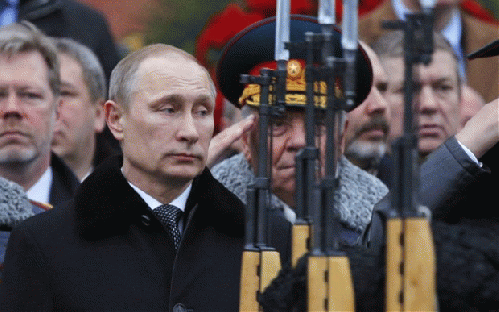 Russian President Putin attends a wreath laying ceremony, From ImagesAttr
